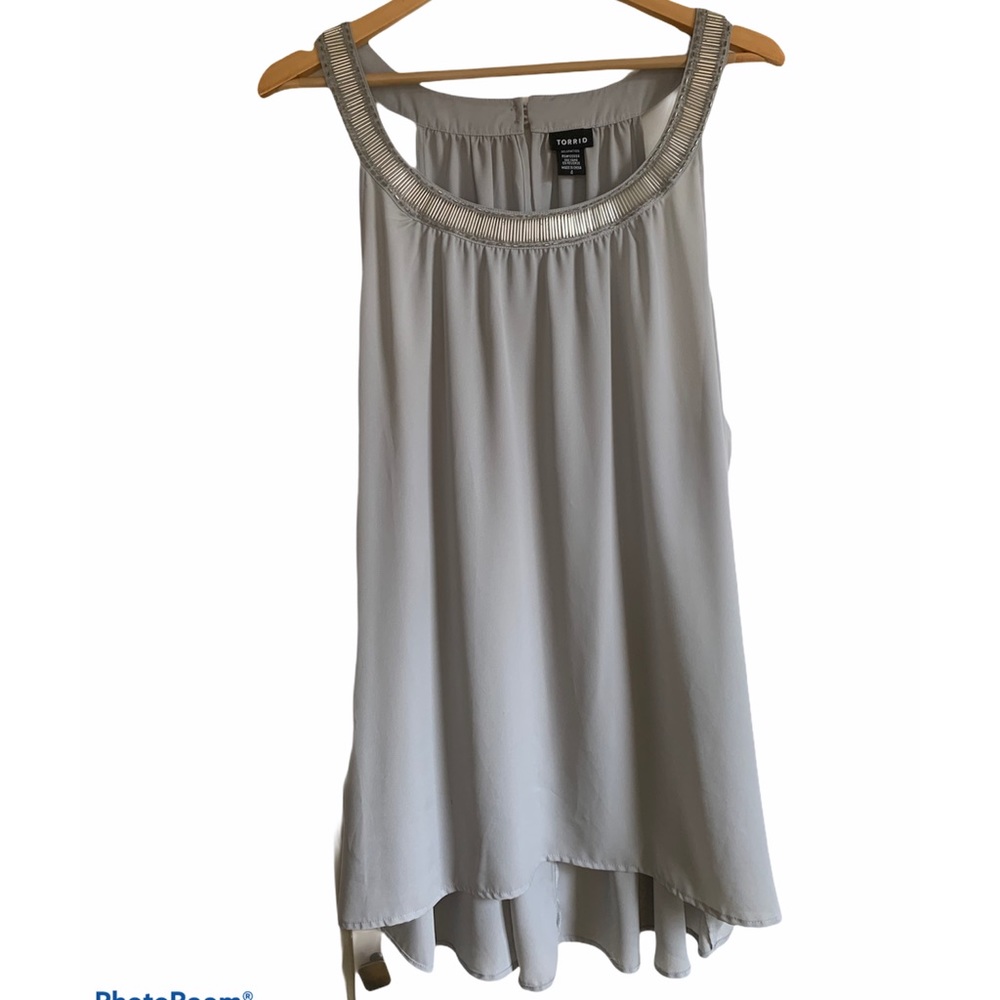 4X Silver Gray Chiffon Sleeveless Cami